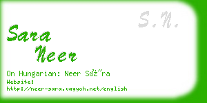 sara neer business card